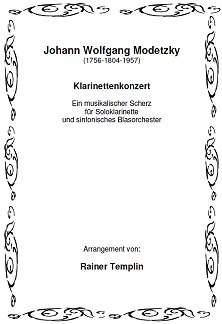Titelblatt Klarinettenkonzert von Modetzky